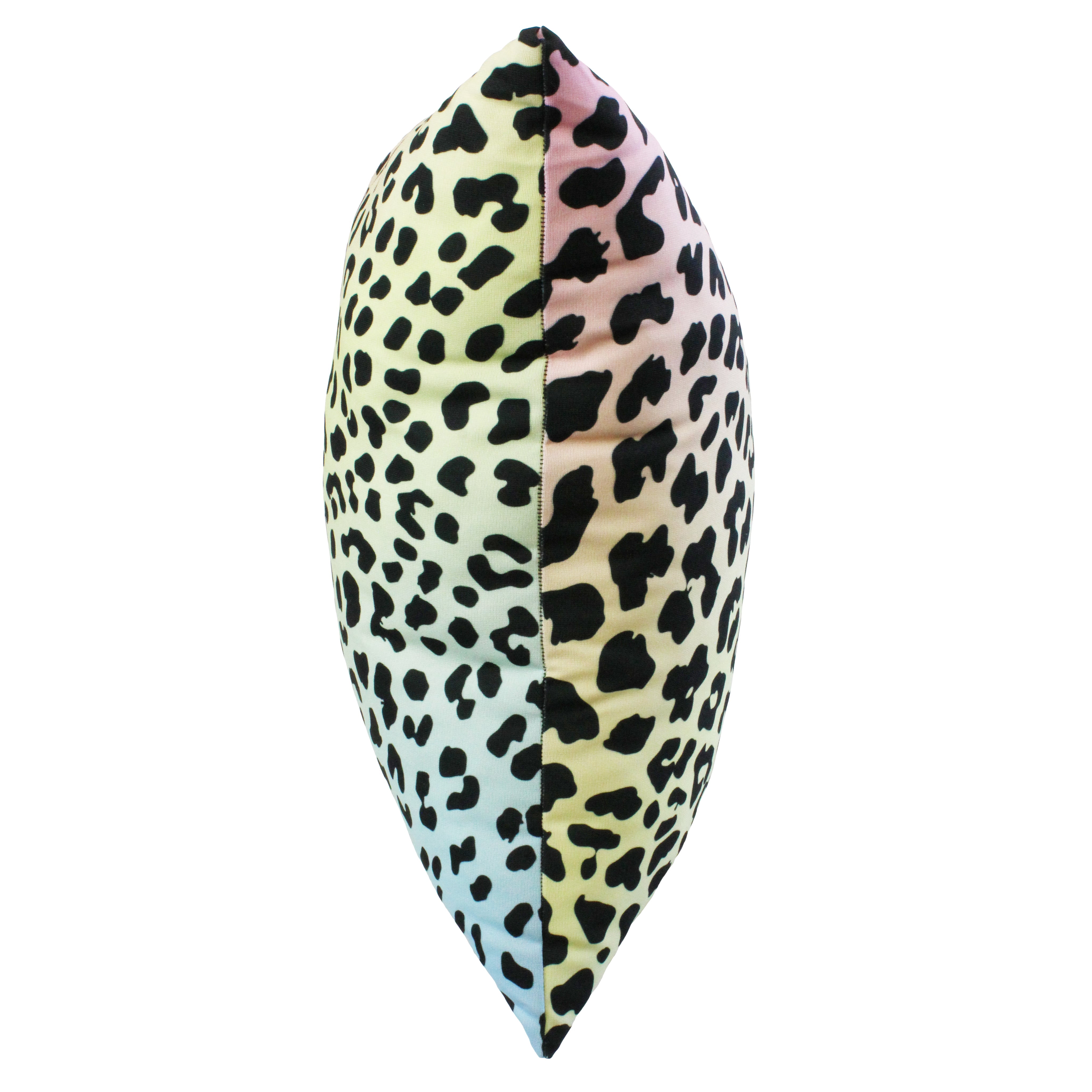 Everything Comfy Leopard Print Decorative Throw Pillow, 16x16 Inch, Pastel Gradient/Black,