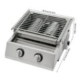 thumbnail image 3 of Portable Grill with 2 Burner Barbecue Grill with Two Burners, for Outdoor Patio Garden BBQ Picnic, 3 of 13