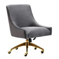 thumbnail image 1 of TOV Furniture Beatrix Modern Upholstered Home Office Swivel Chair Gray, 1 of 5