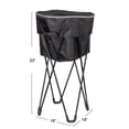 thumbnail image 2 of Household Essentials Thermal Standing Cooler with Travel Bag, Heavy-Duty Polyester, Black Powder Coated Steel Legs, Leak-Resistant PE Liner, Zippered Lid and Quick Access Top, Foldable, Black, 2 of 12