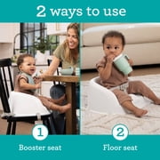 Infantino Simply Modern Booster Seat with 3-Point Safety Harness, Contoured Seat, and Easy-Clean Design for Babies and Toddlers