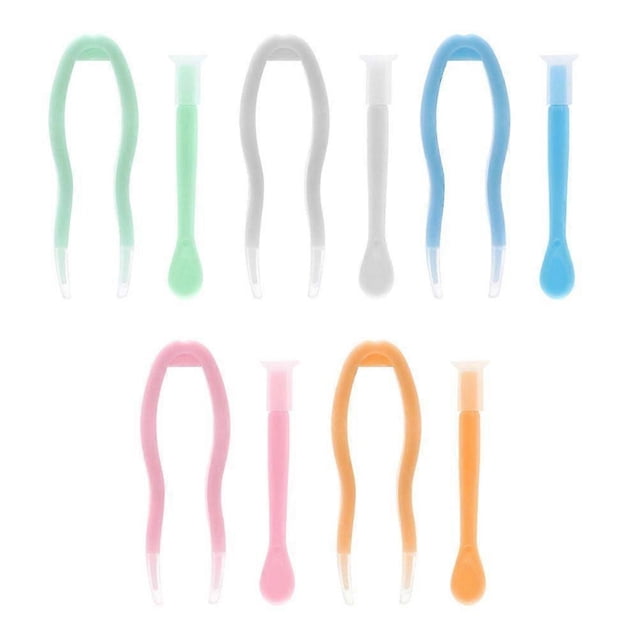 Pinzas y extractor de lentes con ventosa para viajes y uso doméstico (verde, azul, rosa, naranja y blanco)