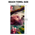 thumbnail image 5 of Orinice Quick Dry Bath Towel | Ultra-Fine Fiber Towel for Quick Drying | Vibrant Tropical Print | Versatile Usage | Large Size 27.5x55in | Easy Care 55x27.5in, 5 of 7