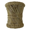 thumbnail image 5 of Set of 2 Rustic Western Hand Woven Bamboo Fibers and Natural Ropes Side Tables, 5 of 10