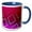 Blue/White, variant on 3drose, Pink Neon Squares, 15oz Mug