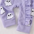 thumbnail image 6 of Pandaie Newborn Baby Girl Clothes Infant Ribbed Long Sleeve Romper Pumpkin Jumpsuit Bodysuit with Bow Headband Cute Fall Winter Outfits 0 3 6 12 18 Months, 6 of 8