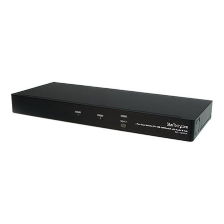 StarTech 2 Port Quad Monitor Dual-Link DVI USB KVM Switch with Audio and