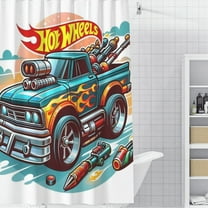 Hot Wheel Shower Curtain 59*71 Inches Waterproof And Durable Vivid Patterns Instantly Elevates Bathroom Style
