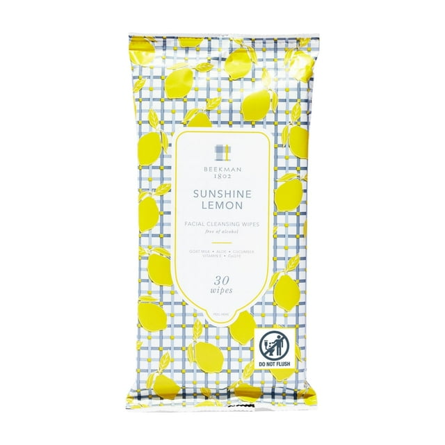 Toallitas faciales y corporales Beekman 1802 Sunshine con aroma a limón