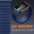 thumbnail image 4 of Correa SNBLK de silicona magnética para Apple Watch de 44 a 49 mm, color azul marino, 4 of 9