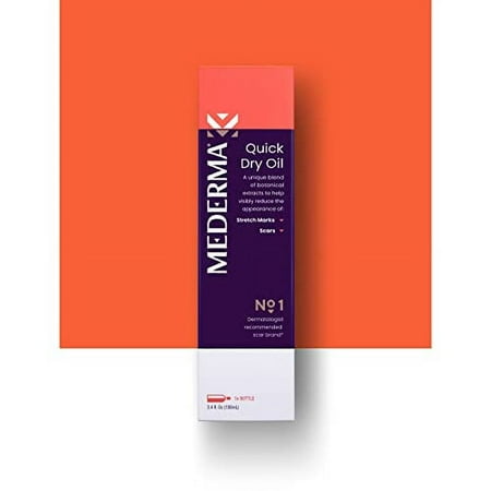Mederma Quick Dry Oil - For Scars, Stretch Marks, Uneven Skin Tone and Dry Skin - Fragrance-Free, Paraben-Free - 3.4oz (100ml)