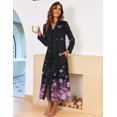 thumbnail image 2 of Ekouaer Women Zipper Robe Long Sleeve Loungewear Lightweight Housecoat Full Length Nightgown with Pockets, 2 of 6