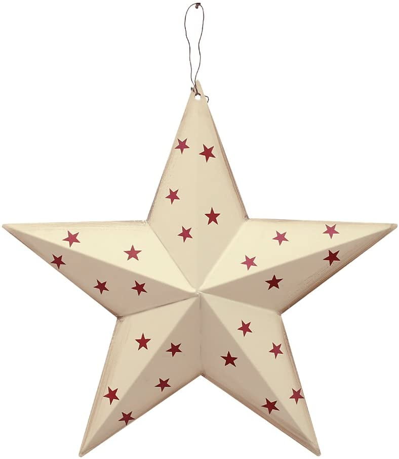 12" Metal Distressed Americana Flag Barn 3d Star Holiday Decor for July 4th for sale online 