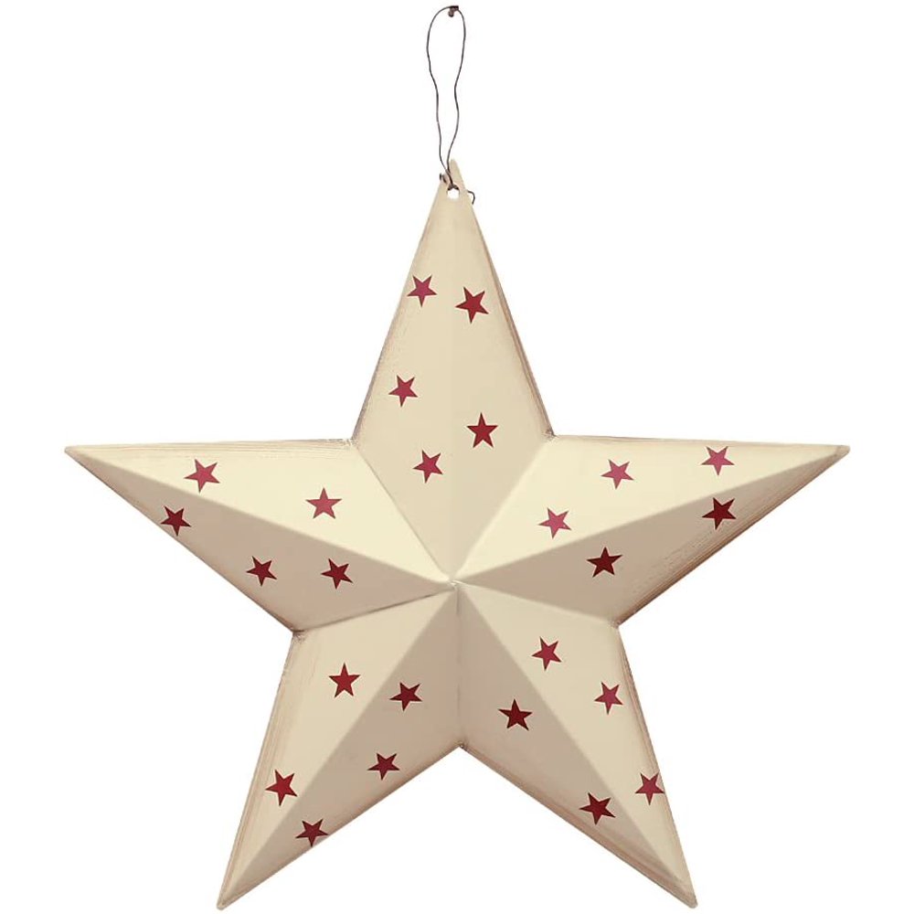 Patriotic Metal Barn Star Wall Decor, 12’’ Hanging Country Rustic Metal