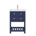 thumbnail image 2 of Water Creation Viola 24" Solid Hardwood Single Bathroom Vanity in Blue/Gold, 2 of 12