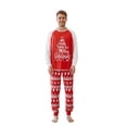 thumbnail image 2 of Family Matching Christmas Pajamas Set Letter Reindeer Snowflake Print Holiday Pajamas Sleepwear, 2 of 8