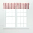 thumbnail image 2 of Savannah Stripe Red 100% Cotton Set of 2 Window Valances 15" x 72", 2 of 3