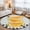Black, variant on Orange Slices Round Living Room Rugs 6 ft, Daisy Honeybee Polka Dots Blue Washable Area Rug with Non-Slip Sturdy Edge Binding Round Carpet for Kitchen Office Bedroom