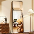 thumbnail image 3 of Lumora 64"x21.2" Floor Full Length Mirror Standing Mirror with Rounded Corners, Black, 3 of 6