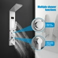 ZIHUI Brushed Nickel Shower Panel Tower System LED Rain&Waterfall