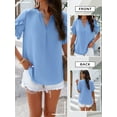 thumbnail image 7 of SLADYGLO Women V Neck Ruffle Sleeve Flowy Blouse, 7 of 7