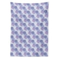 thumbnail image 2 of Floral Tablecloth, Illustration of Hydrangea Flowers, Rectangle Satin Table Cover Accent for Dining Room and Kitchen, 60" X 90", Ceil Blue Mauve Lavender, by Ambesonne, 2 of 2