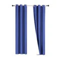 thumbnail image 4 of Gorgeous Home Linen 2‑Panel Blackout Thermal Window Curtains, Bronze Grommet Top, Royal Blue, 108 in Extra Long Adam Home Décor, 4 of 5