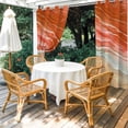 thumbnail image 4 of Outdoor Curtains for Patio Waterproof, Burnt Orange Ombre Coastal Windproof Pravicy Porch Blackout Curtain, Summer Nautical Beach Ocean Seaside Sun Blocking Curtains for Cabana 2 Panels 54"x95", 4 of 9