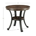 thumbnail image 5 of Powell Holloway Round Indoor End Table with Shelf, 23" Tall, Rustic Umber, 5 of 8