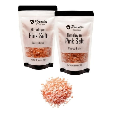 Himalayan Pink Salt-Coarse (2 Pack) 1 Pound Coarse Pink Salt