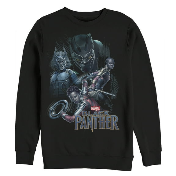 Men's Marvel Black Panther 2018 Character View Sweatshirt Black Medium