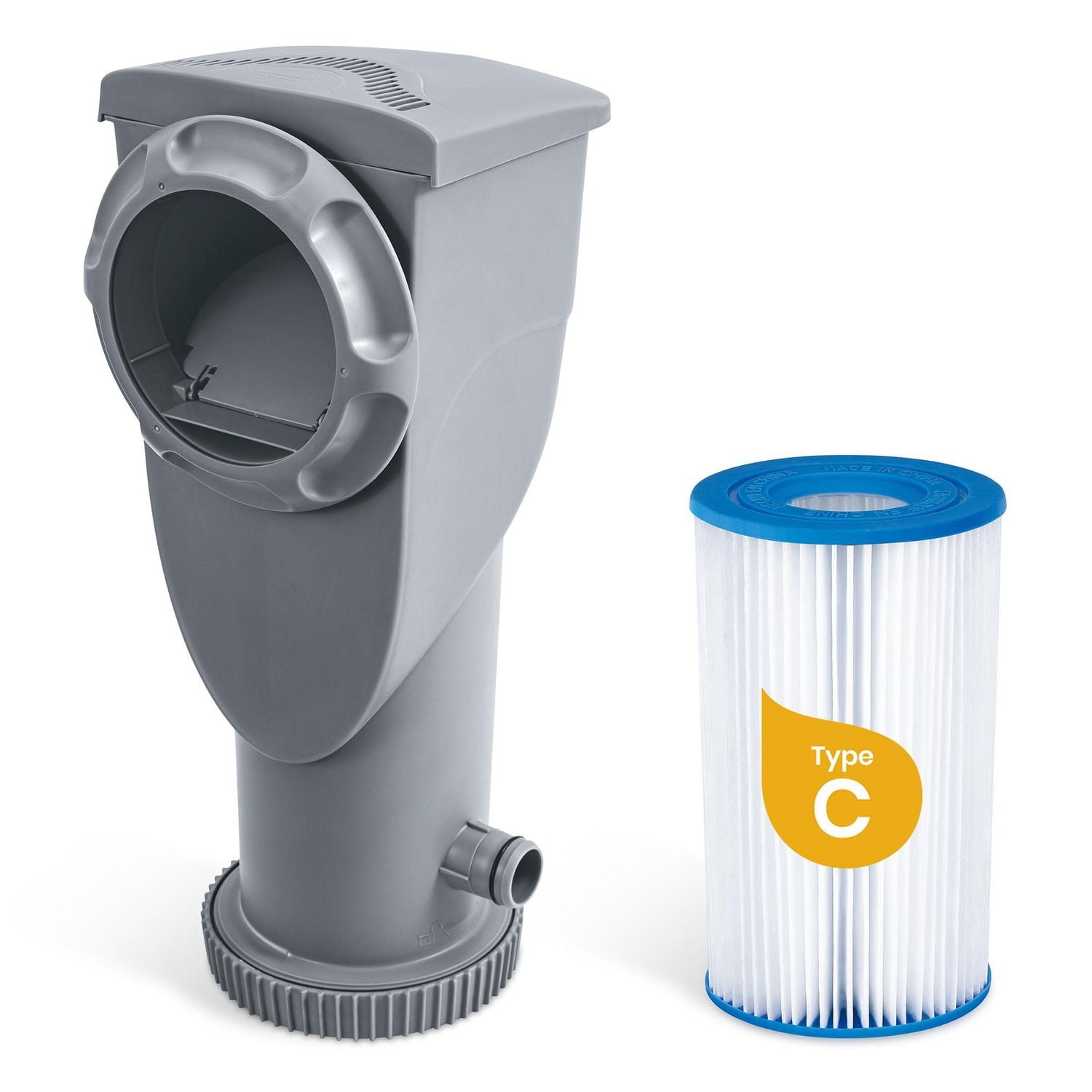 Piscine hors terre Funsicle Oasis Designer de 4,88 m x 1,22 m, structure métallique, pompe de filtration et écumeur 2 en 1, à partir de 6 ans