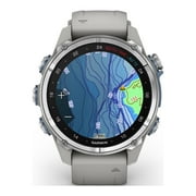 Garmin Descent Mk3, 43 mm Stainless Steel with Fog Gray Silicone Band (010-02753-03)