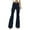 a-Blue105, variant on Womens Solid Color High Waist Button Fly Flare Jeans Slim Fit Casual Trousers For Street Daily Wear Red S