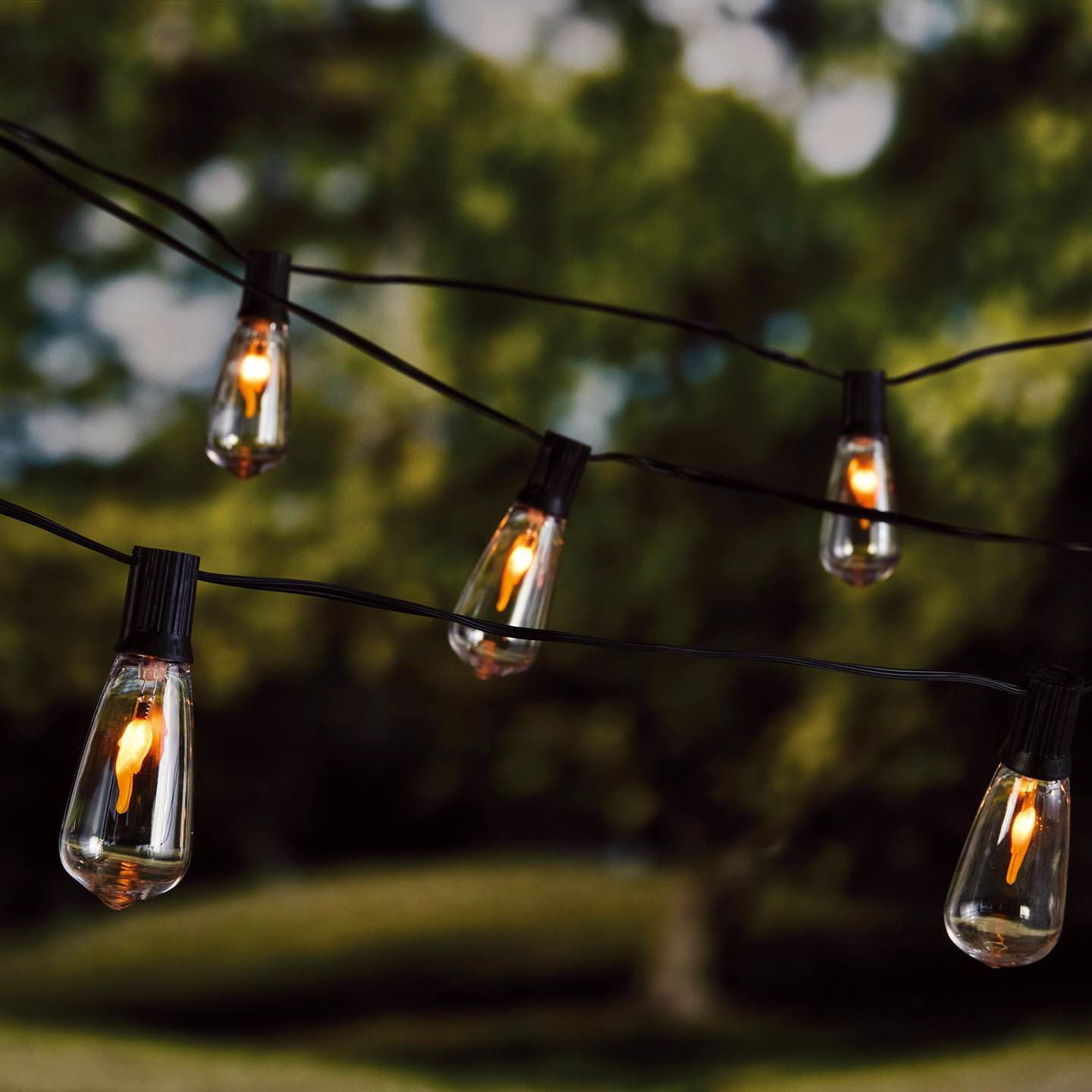 Better Homes & Gardens 10-Count Flickering Flame LED Outdoor Edison String Lights