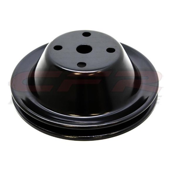 1969-85 Chevy Small Block Black Steel Water Pump Pulley - Long
