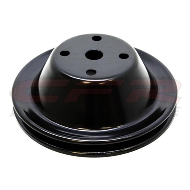 1969-85 Chevy Small Block Black Steel Water Pump Pulley - Long