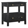 thumbnail image 1 of Comfort Pointe Delano Black Finish Wood 2-drawer Modern Storage Nightstand, 1 of 11