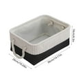 thumbnail image 2 of Fabric Foldable Storage Basket Collapsible Organizer Bin - Sturdy Cloth Storage Container for Home Bedroom, Large Capacity Basket for Clothes Toys Books Household Items Storager, 6*10*14in, Black, 2 of 7