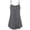 Grey, variant on Women's Summer Button V Neck Pleated Spaghetti Strap Camisole Tank Tops