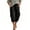 Black, variant on Nhthy Women's Loose Fit Cargo 7/8 Capri Pants, Multi Functional Pockets Design, Casual Cropped Trousers for Outdoor Activity Brown S
