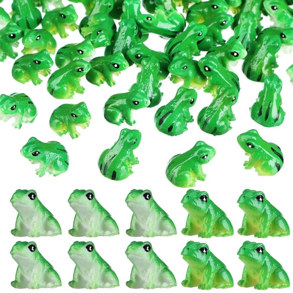120pcs Mini Resin Frogs Bulk Adorable Frog Tiny Figurines To Hide Mini Resin Animals Micro Garden Decor Terrarium Accessories