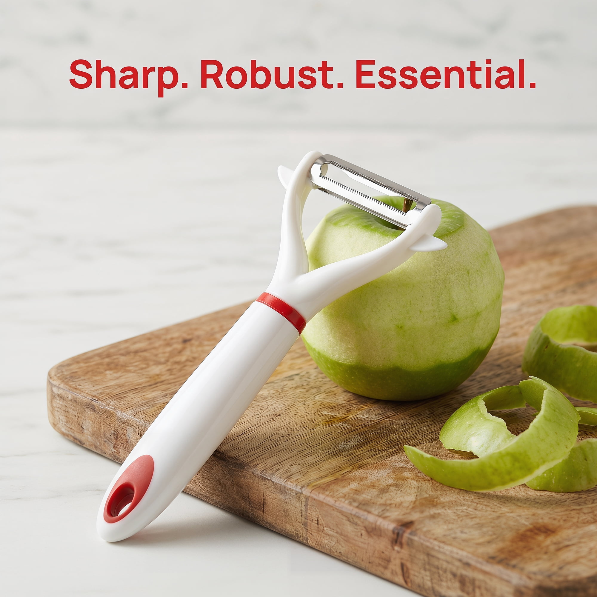 Unique Bargains Stainless Steel Durable Peeler with Ergonomic Handle Red 6.1" x 2.4"