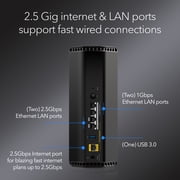 NETGEAR - Nighthawk WiFi 7 Router, 9.3 Gbps Wireless Speed (BE9300), Security Features, Covers up to 2,500 sq. ft., 100 Devices, 2.5 Gig Internet Port