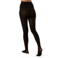 thumbnail image 4 of MeMoi Women's Cotton On Top Perfectly Opaque 60 Denier Tights - Womens - Female (S-M, Black), 4 of 4