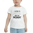thumbnail image 2 of I Listen to Metal with My Mommy Funny Toddler T Shirts for Boys Girls (White, Youth XL), 2 of 5