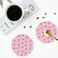 thumbnail image 5 of Pofeuu Strawberries Print Leather Coasters Set of 6, Round Cups Mugs Mat Pad for Home Kitchen Heat Resistant Drink Coasters,Octagon, 5 of 7