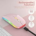 thumbnail image 1 of Ratón inalámbrico LED, Ratón silencioso delgado recargable 2.4G Ratón de oficina óptico móvil portátil con receptor USB tipo c, 3 DPI ajustables BANYUO Electrónica, 1 of 6