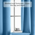 thumbnail image 5 of 2 Pcs Double Blackout Window Curtains, Durable Solid Color Curtain for Bedroom or Living Room Decor 51.18x39.37Inch Blue, 5 of 7