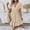 *Beige, variant on U Women's V Neck Ruffled Short Sleeve Babydoll Dress,Casual Flowy Tiered Mini Dress Beige,Women's Plus L